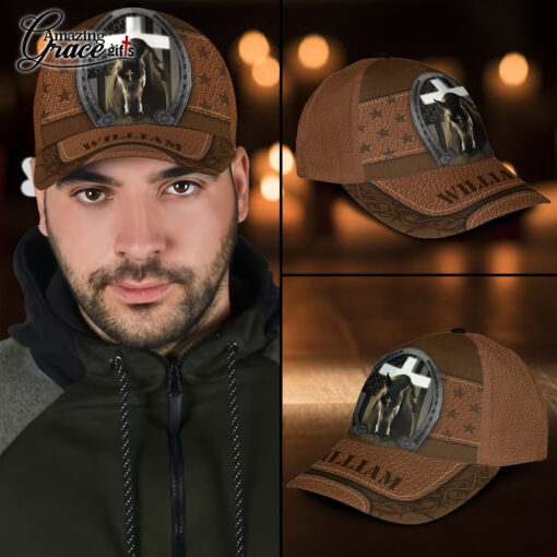 Horse American Flag Faith Christian - Classic Cap - Image 3