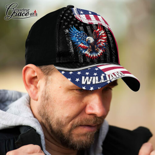 American Flag Eagle One Nation Under God - Classic Cap - Image 4