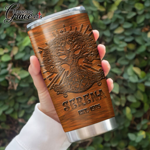 Faith Tree Be Devoted To One Another In Love - Stainless Steel Tumbler 20oz - Image 3