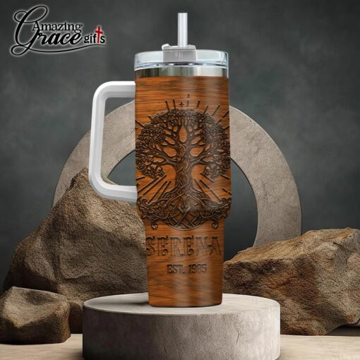 Faith Tree Be Devoted To One Another In Love - Stainless Steel Tumbler 40oz - Image 3