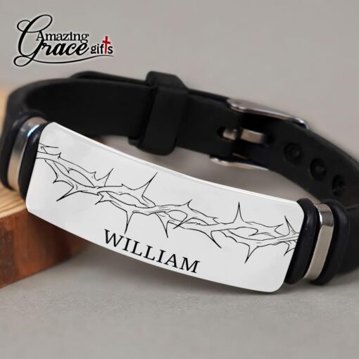 Jesus Christ Crown Thorn Christian - Bracelet - Image 3