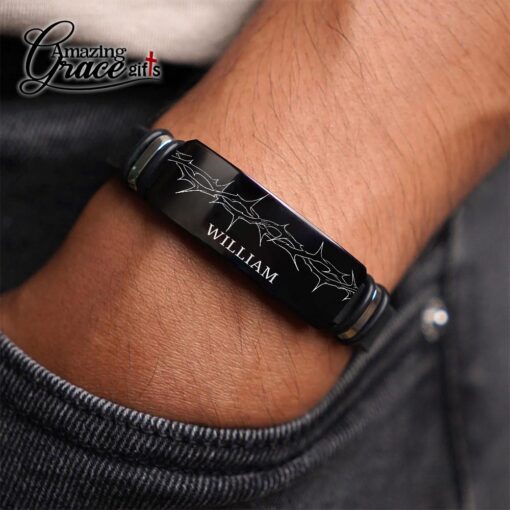 Jesus Christ Crown Thorn Christian - Bracelet - Image 4