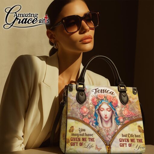 Virgin Mary Life Has Given Me The Gift Of You - Leather Handbag XL - Image 7