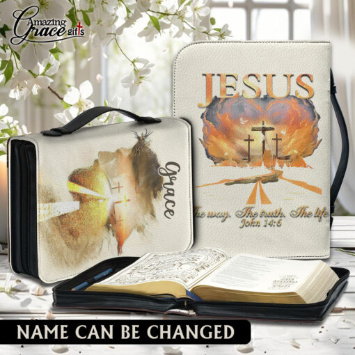 Jesus The Way The Truth The Life | Personalized Bible Cover Size 2XL