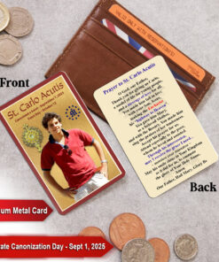 Prayer For St. Carlo Acutis - Printed Metal Card - AGG2887