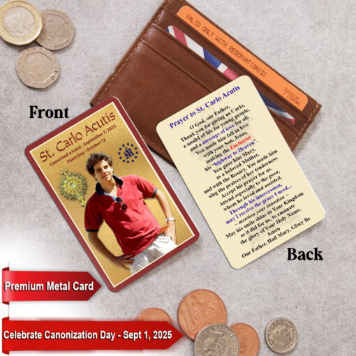 Prayer For St. Carlo Acutis - Printed Metal Card - AGG2887