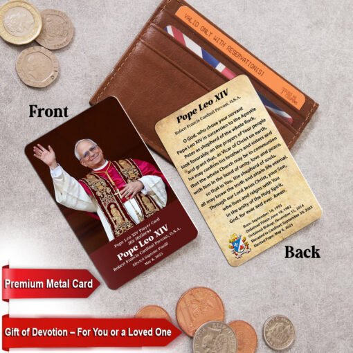 Prayer For Pope Leo XIV - Printed Metal Card - AGG2889