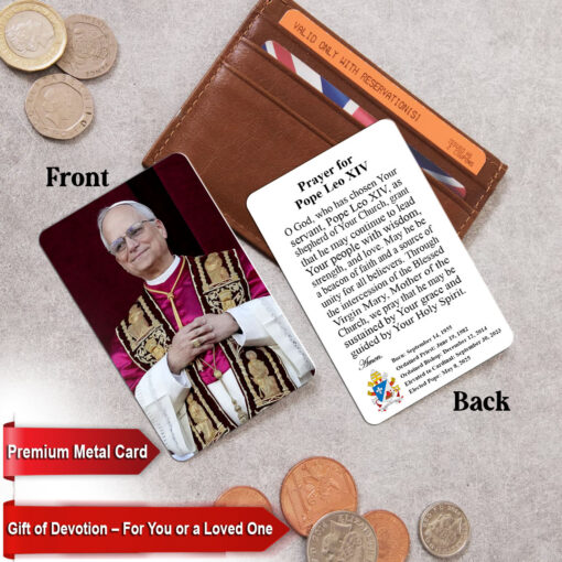Prayer For Pope Leo XIV - Printed Metal Card - AGG2888