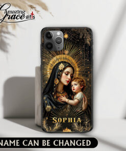 Holy Mary Holding Baby Jesus Christ - Glass Phone Case