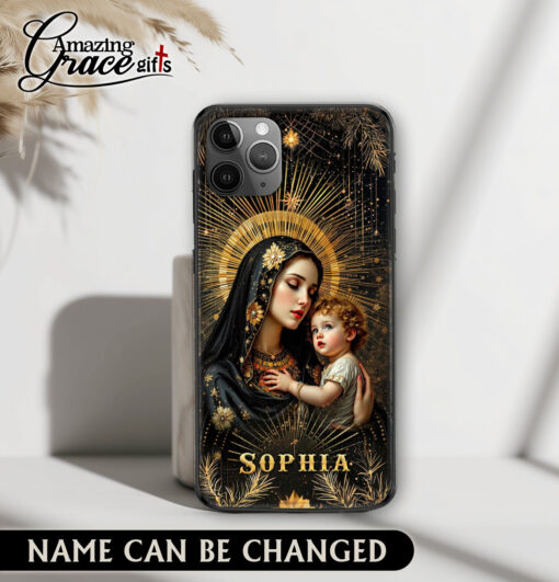 Holy Mary Holding Baby Jesus Christ - Soft Phone Case