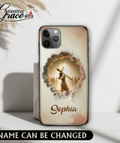 Jesus Christ Carrying Cross - Glass Phone Case