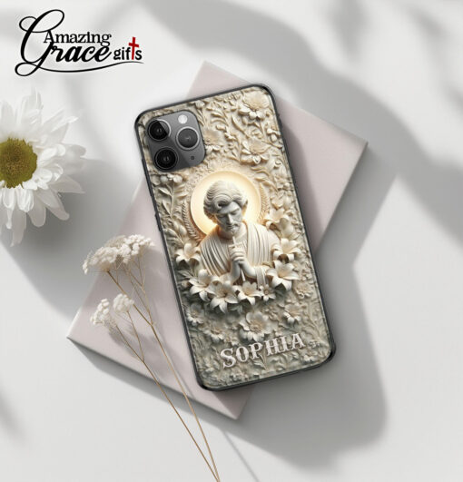 Lily Flower Praying Jesus Christ - Soft Phone Case - Image 2