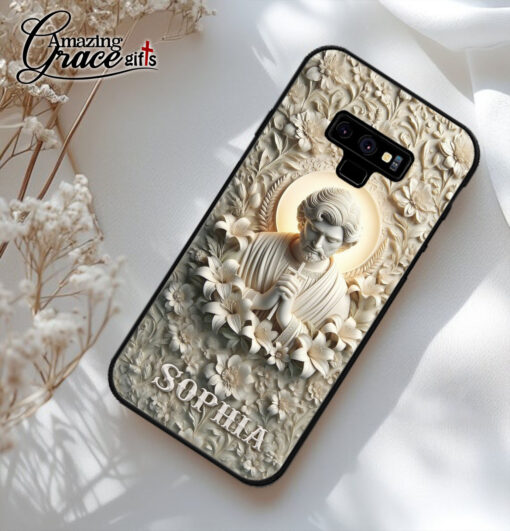 Lily Flower Praying Jesus Christ - Soft Phone Case - Image 3