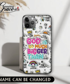 God Is So Much Bigger Than Your Pain Your Regrets - Glass Phone Case