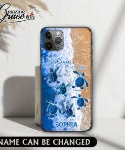 Sea Turtles God Says I Am  - Glass Phone Case