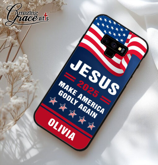 Jesus 2025 Make America Godly Again - Soft Phone Case - Image 3