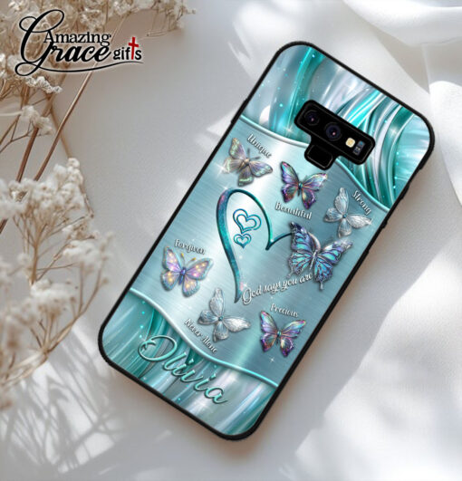 Butterflies God Says I Am - Soft Phone Case - Image 3