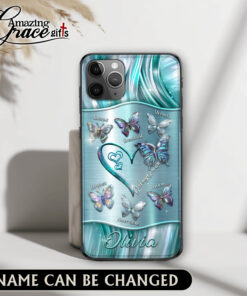 Butterflies God Says I Am - Glass Phone Case