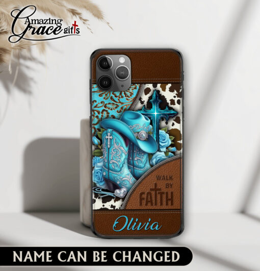 Cowgirl Boots Walk By Faith - Soft Phone Case