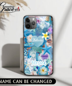 Summer Ocean Jesus Christ Walk By Faith - Glass Phone Case