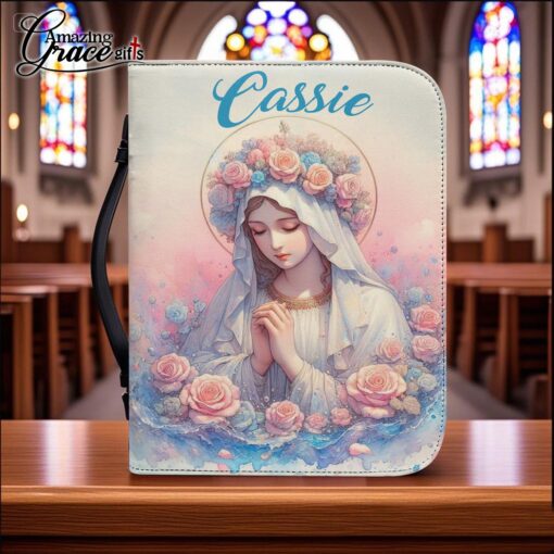 Rise Up And Pray Virgin Mary Cross Dove - Bible Cover L - Image 2