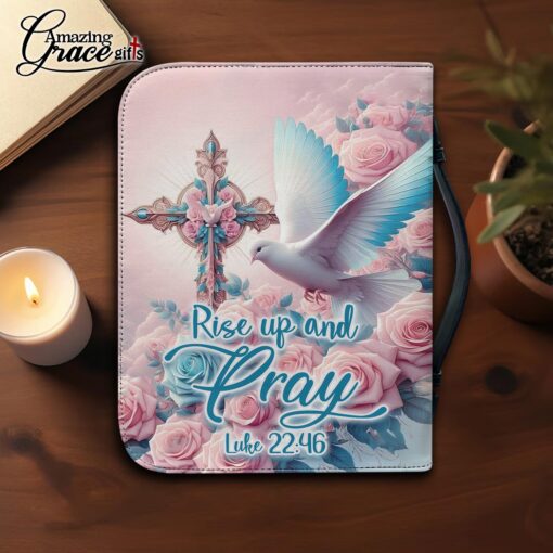 Rise Up And Pray Virgin Mary Cross Dove - Bible Cover L - Image 4