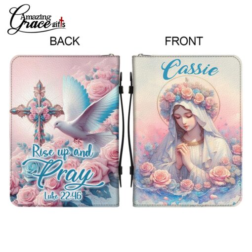 Rise Up And Pray Virgin Mary Cross Dove - Bible Cover L - Image 9