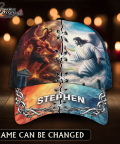 Jesus Christ Fighting Satan Devil - Classic Cap