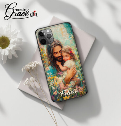 Jesus Christ Holding Baby - Soft Phone Case - Image 2