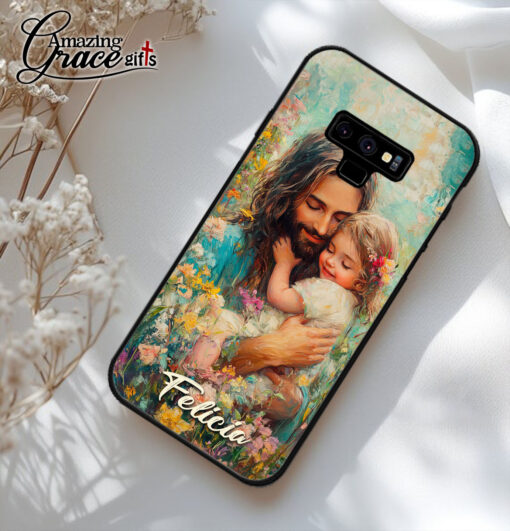 Jesus Christ Holding Baby - Soft Phone Case - Image 3
