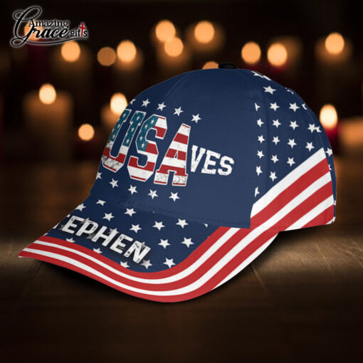 American Flag Jesusaves Jesus Saves Patriotic Christian - Classic Cap - Image 2