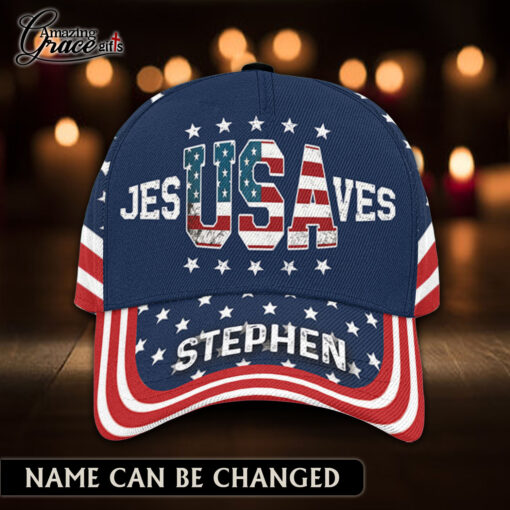 American Flag Jesusaves Jesus Saves Patriotic Christian - Classic Cap