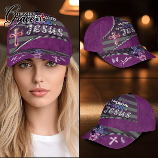 Fully Vaccinated By The Blood Of Jesus - Classic Cap - Image 3