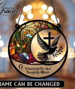 Jesus Dove Wonderfully And Fearfully Made - Suncatcher