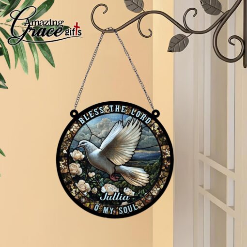Christian Dove Bless The Lord O My Soul - Suncatcher - Image 3