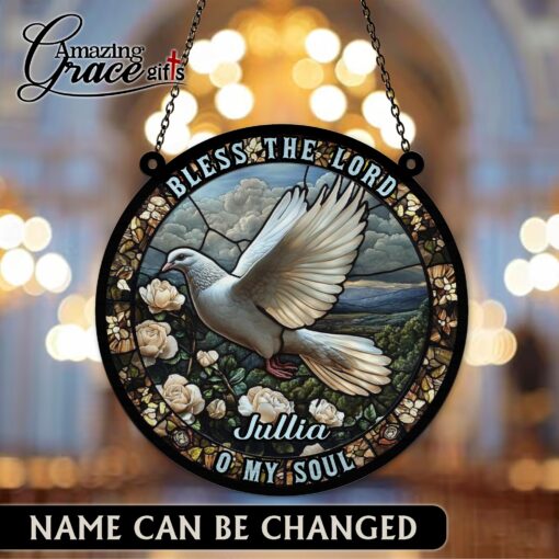 Christian Dove Bless The Lord O My Soul - Suncatcher