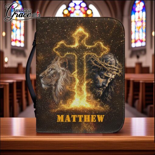 Lion Christ No Jesus No Peace - Bible Cover 2XL - Image 2