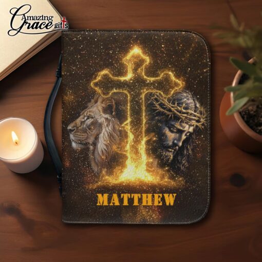 Lion Christ No Jesus No Peace - Bible Cover 2XL - Image 3