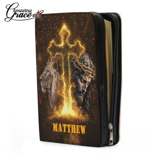 Lion Christ No Jesus No Peace - Bible Cover 2XL - Image 7