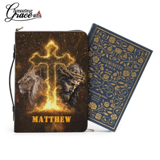 Lion Christ No Jesus No Peace - Bible Cover 2XL - Image 10