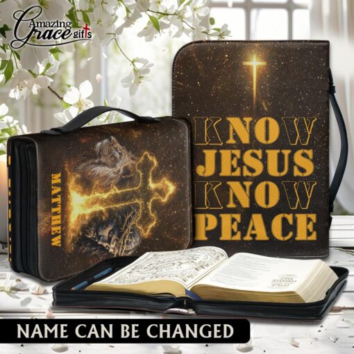 Lion Christ No Jesus No Peace - Bible Cover 2XL