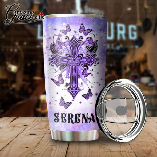 Jesus Christ Cross Faith Hope Love Family  - Stainless Steel Tumbler 20oz - Image 4