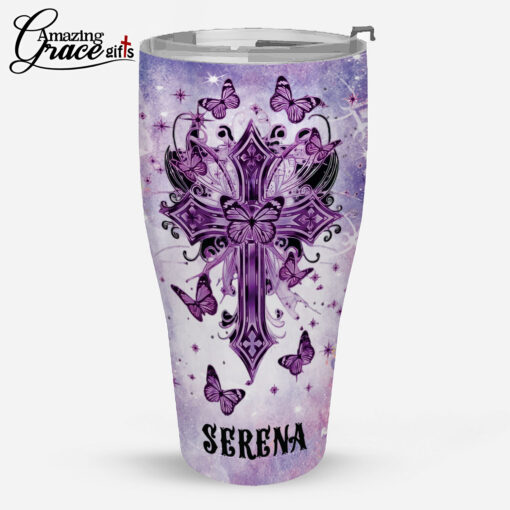 Jesus Christ Cross Faith Hope Love Family  - Stainless Steel Tumbler 30oz - Image 4