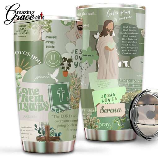 Jesus Is Light God Loves You - Stainless Steel Tumbler 20oz - Image 2