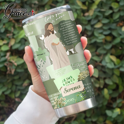 Jesus Is Light God Loves You - Stainless Steel Tumbler 20oz - Image 3