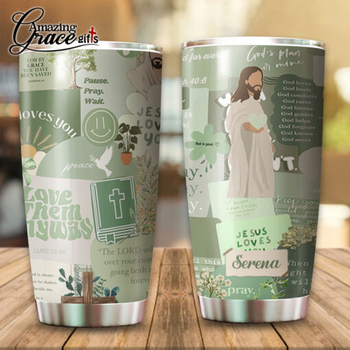 Jesus Is Light God Loves You - Stainless Steel Tumbler 20oz - Image 5
