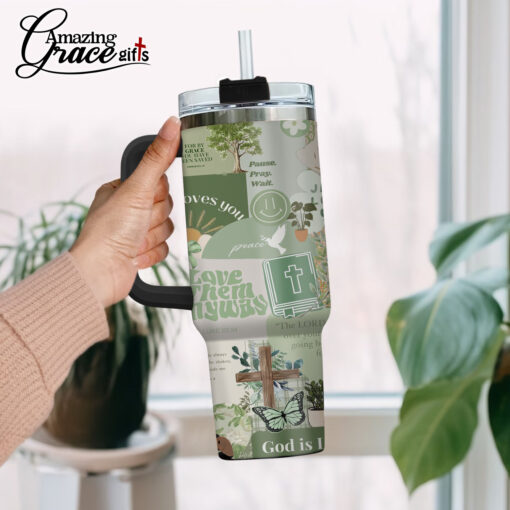 Jesus Is Light God Loves You - Stainless Steel Tumbler 40oz - Image 2