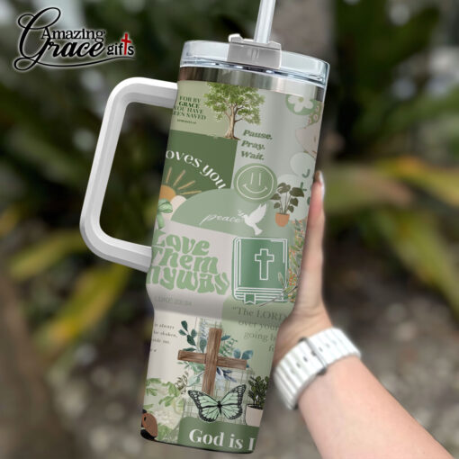 Jesus Is Light God Loves You - Stainless Steel Tumbler 40oz - Image 4