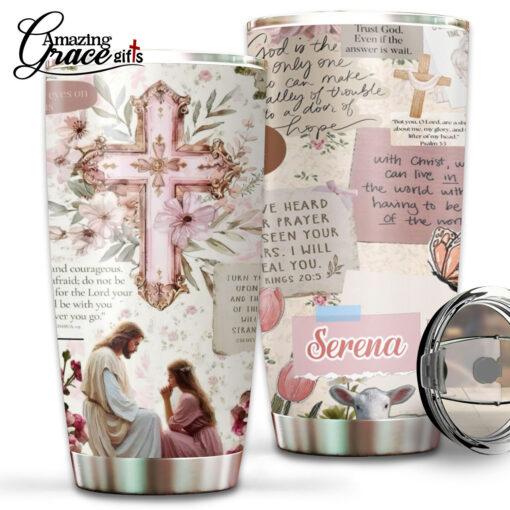 Trust God Even If The Answer Is Wait - Stainless Steel Tumbler 20oz - Image 2