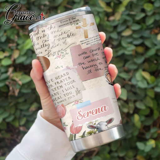Trust God Even If The Answer Is Wait - Stainless Steel Tumbler 20oz - Image 3